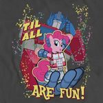  cosplay equine female friendship_is_magic hair horse machine male mammal mechanical my_little_pony optimus_prime pink_hair pinkie_pie_(mlp) pony robot transformers 