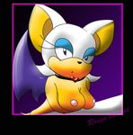  bat breasts female hi_res looking_at_viewer mammal rouge_the_bat sega sonic_(series) unknown_artist 