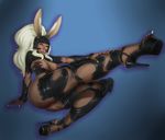  animal_ears armor breasts breasts_outside bunny_ears cleavage collaboration colorized curvy dark_nipples dark_skin ears_through_headwear eyelashes final_fantasy final_fantasy_xii fingernails fran helmet high_heels highres huge_breasts lips lipstick lm_(legoman) long_fingernails long_hair long_legs long_toenails makeup nipples no_panties ponytail purple_lipstick pussy red_eyes revealing_clothes rouge_(makeup) solo soubriquetrouge stiletto_heels thick_thighs thighhighs thighs third-party_edit toenails viera white_hair wide_hips 