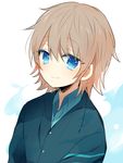  amesawa_mokke bad_id bad_pixiv_id blue_eyes grey_hair isaki_kaname male_focus nagi_no_asukara smile sweater 