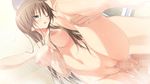  1girl artist_request breast_grab breasts censored character_request clear_blue_communications game_cg grabbing green_eyes hapymaher hapymaher:_fragmentation_dream koku large_breasts long_hair nude purple_software sex shower source_request toriumi_arisu vaginal water wince wink 