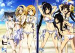  ass bikini cecilia_alcott charlotte_dunois cleavage eyepatch fixme huang_lingyin infinite_stratos laura_bodewig orimura_chifuyu shinonono_houki swimsuits yasuno_masato 