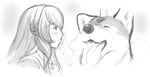  blush caracol closed_eyes cross cross_necklace dog face greyscale horn jewelry long_hair monochrome necklace nun open_mouth queen's_blade queen's_blade_rebellion sigui_(queen's_blade) tongue tongue_out white_background wolf 