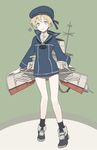  aqua_eyes blonde_hair cannon clothes_writing dress genderswap genderswap_(ftm) hat kantai_collection long_sleeves lowe_(slow) male_focus military_hat sailor_dress solo z1_leberecht_maass_(kantai_collection) 