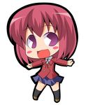  :3 blush chibi kushieda_minori lowres oohashi_high_school_uniform pac-man_eyes purple_eyes red_hair school_uniform short_hair skirt smile solo suntail toradora! 