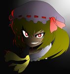  bad_id bad_pixiv_id blonde_hair dark flandre_scarlet grin hat red_eyes sharp_teeth short_hair smile solo space_jin teeth touhou 