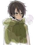  amesawa_mokke bad_id bad_pixiv_id black_hair breath brown_eyes coat kihara_tsumugu nagi_no_asukara short_hair 