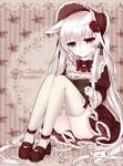  alice_claudia animal_ears gloves heterochromia highres long_hair original solo thighhighs tsukikage_nemu white_hair 