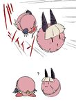  1boy ? animal_ears cat_ears claws crossover kirby kirby_(series) male male_focus ms._fortune_(skullgirls) nadia_fortune nadia_fortune_(cosplay) nintendo scar severed_head skullgirls smile solo stitches watson white_hair 