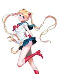  bad_id bad_pixiv_id bishoujo_senshi_sailor_moon blonde_hair blue_eyes blue_sailor_collar blue_skirt boots bow choker double_bun earrings elbow_gloves gloves hair_ornament hairpin holding holding_wand jewelry knee_boots long_hair maboroshi_no_ginzuishou magical_girl moon_stick osori890 pleated_skirt red_bow red_choker ribbon sailor_collar sailor_moon sailor_senshi_uniform skirt smile solo standing standing_on_one_leg tiara tsukino_usagi twintails wand white_background white_gloves 