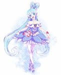 alternate_form arichel ballerina bare_shoulders blue_eyes blue_hair blue_skirt blush brooch choker crossed_legs cure_princess dress full_body hair_bun happinesscharge_precure! jewelry long_hair magical_girl precure sherbet_ballet shirayuki_hime shoes skirt smile solo strapless strapless_dress tiara twintails white_background wrist_cuffs 
