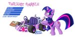  book cutie_mark equine female friendship_is_magic horn horse kart mammal my_little_pony pony smile twilight_sparkle_(mlp) unicorn vehicle wheels 