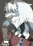  ??? canine clothing fur gloves hair legendz long_hair looking_at_viewer male mammal muscles nenemaru open_mouth pants plain_background solo sword weapon white_hair wolf wolfy_the_werewolf 