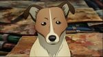  1boy animated animated_gif black_hair crying dandy_(space_dandy) dog lowres pup_(space_dandy) sad space_dandy 