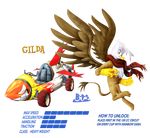  blue-paint-sea english_text female feral friendship_is_magic gilda_(mlp) gryphon my_little_pony scarf solo text wings yellow_eyes 