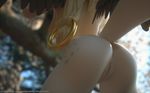  ashnar breasts butt cgi female hair jewelry nipples opal_(ashnar) outside solo tree wings 