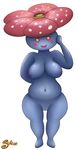  big_breasts blue_skin blush breasts chubby female nintendo pok&eacute;mon purple_nipples pussy swizzle video_games vileplume 