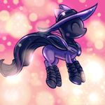  cape clothing costume equine eyes_closed female friendship_is_magic happy hat horse karol_pawlinski mammal mare_do_well_(mlp) my_little_pony pony solo 