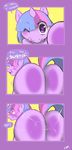 blush butt cold-blooded-twilight dialog english_text equine female feral friendship_is_magic fur glass hair horn horse looking_at_viewer mammal my_little_pony on_glass pony presenting presenting_hindquarters purple_eyes purple_fur solo text twilight_sparkle_(mlp) unicorn 