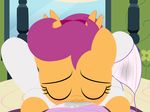 cunnilingus dtcx97 duo equine female feral friendship_is_magic fur hair horn horse lesbian mammal my_little_pony oral oral_sex orange_fur pegasus pony purple_hair pussy_juice scootaloo_(mlp) sex sweetie_belle_(mlp) unicorn vaginal white_fur wings young 