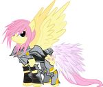  armor blue_eyes crossover cutie_mark equine female final_fantasy fluttershy_(mlp) friendship_is_magic hair horse lightning_(final_fantasy) mammal my_little_pony pegasus pink_hair pony unknown_artist video_games wings 
