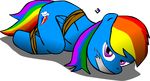  angry bdsm bondage bound captured dbzshonen13 equine female feral friendship_is_magic gagged hair helpless hogtied horse looking_at_viewer mammal multi-colored_hair my_little_pony pegasus pony rainbow rainbow_dash_(mlp) rainbow_hair shadow solo struggle tapegag wings 