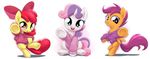  bow clothing cute equine female friendship_is_magic fur green_eyes group hair horn horse looking_at_viewer mammal my_little_pony open_mouth orange_fur pegasus pony red_hair scootaloo_(mlp) stoic5 sweetie_belle_(mlp) tongue two_tone_hair unicorn white_fur wings young 