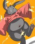  bottomless chubby clothing convenient_censorship hindpaw hoodie lagomorph mammal navel pawpads paws pink_nose rabbit sigenoya solo star whiskers 