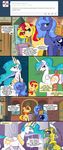  comic cute dialog english_text equestria_girls equine female feral friendship_is_magic horn horse loopend male mammal my_little_pony pony princess_celestia_(mlp) princess_luna_(mlp) royal_guard_(mlp) sunset_shimmer_(eg) text unicorn winged_unicorn wings 
