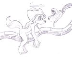  anthro anthro_on_feral bestiality breasts canine disney female feral fluffy_tail fox fur hypnosis interspecies jungle_book kaa maid_marian mammal mind_control monochrome nipples plain_background reptile robin_hood robin_hood_(disney) scalie snake white_background 