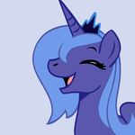  blue_hair equine female feral friendship_is_magic fur grey_background hair happy horn horse mammal megasweet my_little_pony open_mouth plain_background pony princess_luna_(mlp) solo tongue winged_unicorn wings 