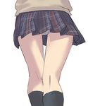  artist_request copyright_request from_below non-web_source panties pantyshot plaid plaid_skirt skirt solo sweater underwear 