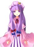  amaa_(chou_dennou_jidai) crescent hat long_hair open_mouth patchouli_knowledge purple_eyes purple_hair solo touhou 