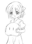  clannad dango_daikazoku greyscale lowres master_therion_(asobijanaino) monochrome okazaki_ushio school_uniform short_hair sketch solo 