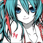  aqua_hair hatsune_miku konno_rei long_hair lowres mikupa pale_skin solo vocaloid 