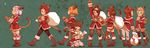  animal_ears artist_request boots cat_ears chocobo christmas duplicate eyepatch final_fantasy final_fantasy_xi gloves highres long_image mithra multiple_girls sack santa_costume tail wide_image 