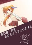  food food_in_mouth heterochromia kajikawa_yahiro long_hair lyrical_nanoha mahou_shoujo_lyrical_nanoha_strikers mouth_hold school_uniform solo thighhighs toast toast_in_mouth translation_request vivio 