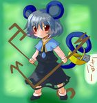  animal_ears highres mouse_ears mouse_tail nazrin negi_tsuki_jinto red_eyes short_hair solo tail touhou 