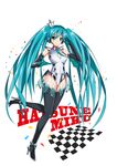  aqua_eyes aqua_hair breasts character_name cleavage cleavage_cutout elbow_gloves full_body gloves goodsmile_company goodsmile_racing hatsune_miku headset high_heels leotard long_hair medium_breasts miku_fan_(335288848) necktie race_queen racing_miku racing_miku_(2013) solo thighhighs twintails very_long_hair vocaloid white_background 