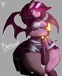  anthro anthrofied breasts clothing cum dickgirl equine fur hair horn horse intersex mammal my_little_pony original_character penis pony purple_eyes purple_fur purple_hair solo somescrub torn_clothing voluptuous wardrobe_malfunction wide_hips winged_unicorn wings 