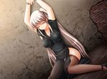  1girl artist_request bdsm bondage bound china_dress chinese_clothes dress erect_nipples kafu long_hair mabinogi nao nao_(mabinogi) rope 