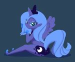  anthro anthrofied blue_eyes blue_hair crown cutie_mark equine female freeflyspecter friendship_is_magic hair horn horse looking_at_viewer mammal my_little_pony pony princess_luna_(mlp) shoes smile solo winged_unicorn wings 