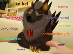  black_fur black_nose canine dante-aran dog doge english_text fur grey_fur kel mammal meme shadowofsolace shiba_inu text yellow_eyes 