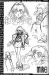  1girl 90s character_design character_sheet concept_art lowres mirei oobari_masami virus_buster_serge 
