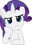  absurd_res bored emedina13 equine female friendship_is_magic frown hair hi_res horn horse looking_at_viewer mammal my_little_pony pony purple_hair rarity_(mlp) solo unicorn vector 