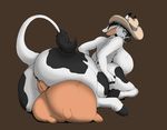  big_breasts bovine breasts butt cattle color cowtaur female general_baz hat huge_breasts hyper_udders looking_at_viewer mammal nipples overweight pussy rabid smoke_signal solo taur teats udders 