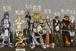  abs absurd_res ace_stryker anthro archer armor arrow assassin bard bow_(weapon) canine cat clothed clothing coyote elf english_text fantasy feline female fox fur group hair helmet hi_res human knight lion looking_at_viewer magic magic_user male mammal medieval mouse mustelid otter ranged_weapon rodent shield spell standing sword text warrior weapon wolf 