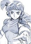  1girl goggles rag_uralo rag_urao scarf sentou_mecha_xabungle shijoh shijou_yukimasa short_hair side_ponytail sketch 