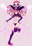  bad_id bad_pixiv_id breasts c-string full_body hand_on_hip hat heart hips jakuzure_nonon kill_la_kill leg_up medium_breasts pigeon-toed pink_eyes pink_hair shako_cap short_hair sidelocks solo sparkle standing standing_on_one_leg symphony_regalia thighhighs underboob yosimurarisa 