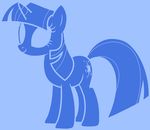  blue_theme cutie_mark equine female friendship_is_magic hair horn horse mammal monochrome my_little_pony pony smile twilight_sparkle_(mlp) unicorn 